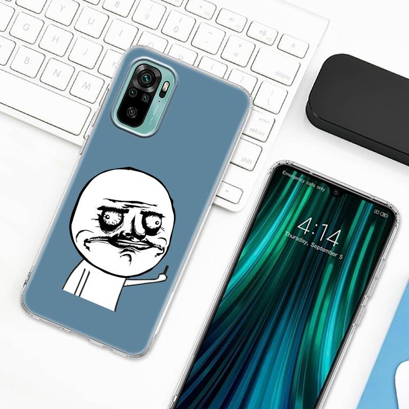 Zabawny człowiek Środkowy palec Fucek etui na telefon do Xiaomi Redmi Note 9s 8 11 7 9 10 Pro 10s 11s Przezroczysta obudowa Czerwona obudowa mi Note 8Pro K40