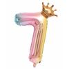 Leisure Club Birthday Number Balloon Set 7 32-inch Rainbow Sparkling Balloons for Party Decorations Celebration Wedding Anniversary