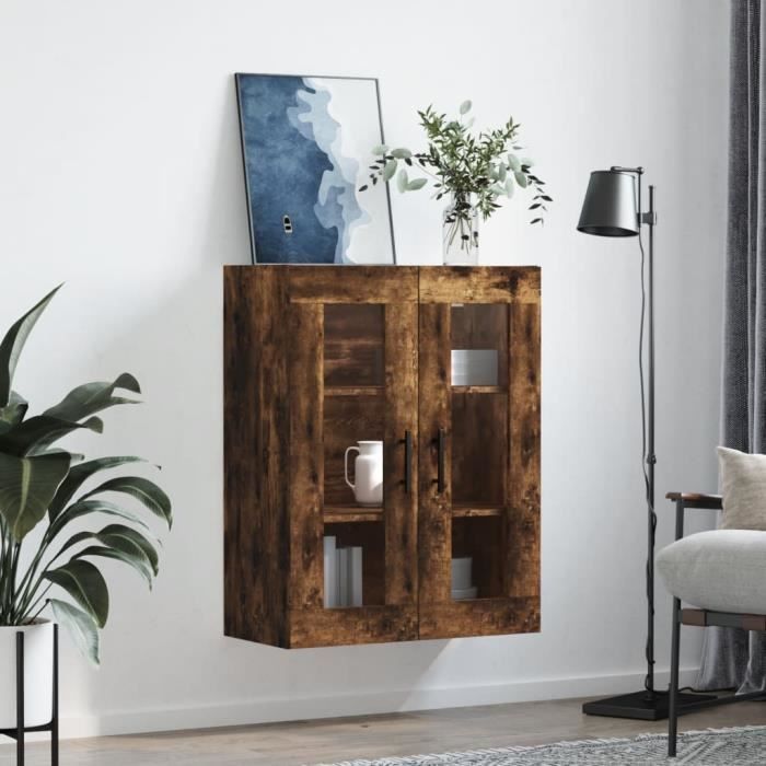 VidaXL Armoire murale chêne fumé 69,5x34x90 cm 828505