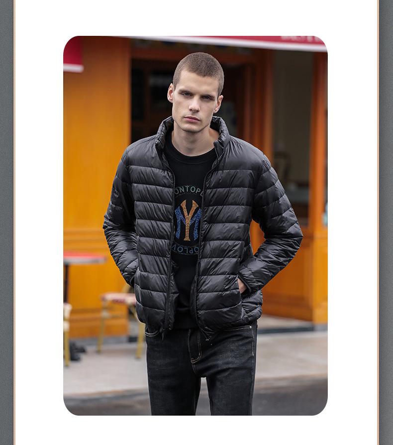 Men's Short Lightweight Down Jacket - 2024 Winter Trend, Casual Plus Size, White Duck Down, Fashionable and Warm