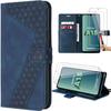 Protective Case - Samsung - Galaxy A15 5G - Synthetic Leather - Navy Blue - Shockproof with Stand