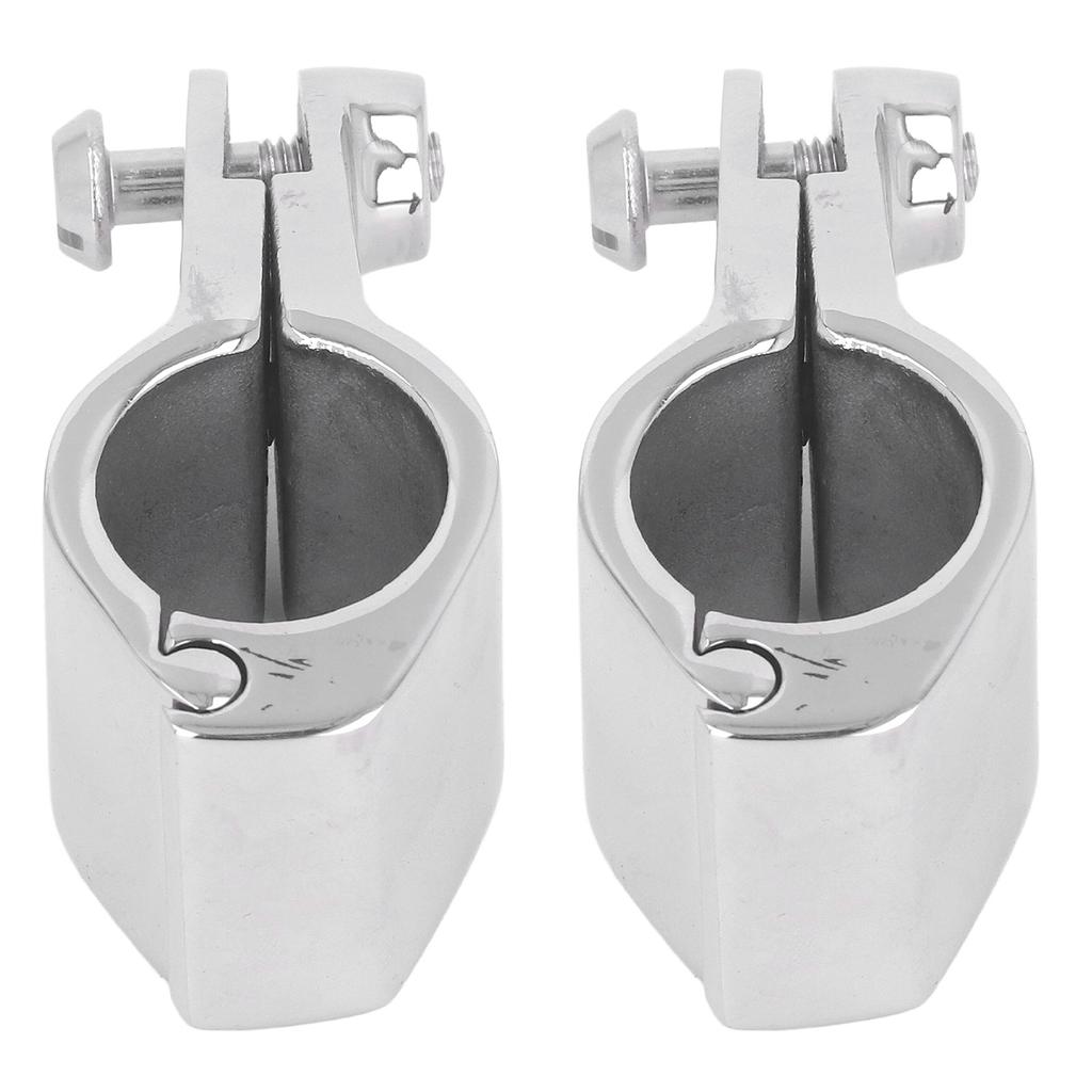 2 stk Topphengsleskinnefeste 316 Marinegrad Rustfritt stål Bimini Hengslet kjeveklemme Skyvebåt Yacht