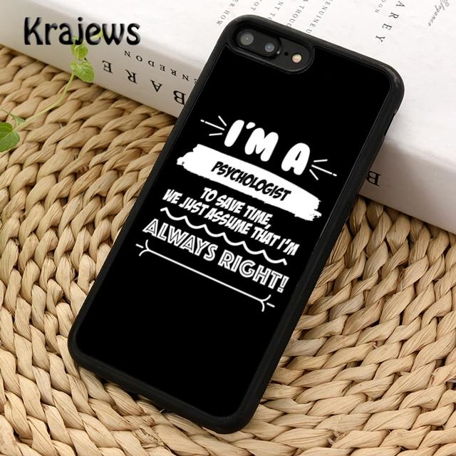 Krajews Psychologist Profession Psychology Phone Case For IPhone 18 17 Air 16 15 14 plus 11 12 13 pro max coque Fundas
