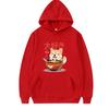 Shiba Inu Enjoying Ramen Funny Graphics Hoodie Men Women Fashion Vintage Long Sleeve Streetwear Print Oversizhoodie Unisex