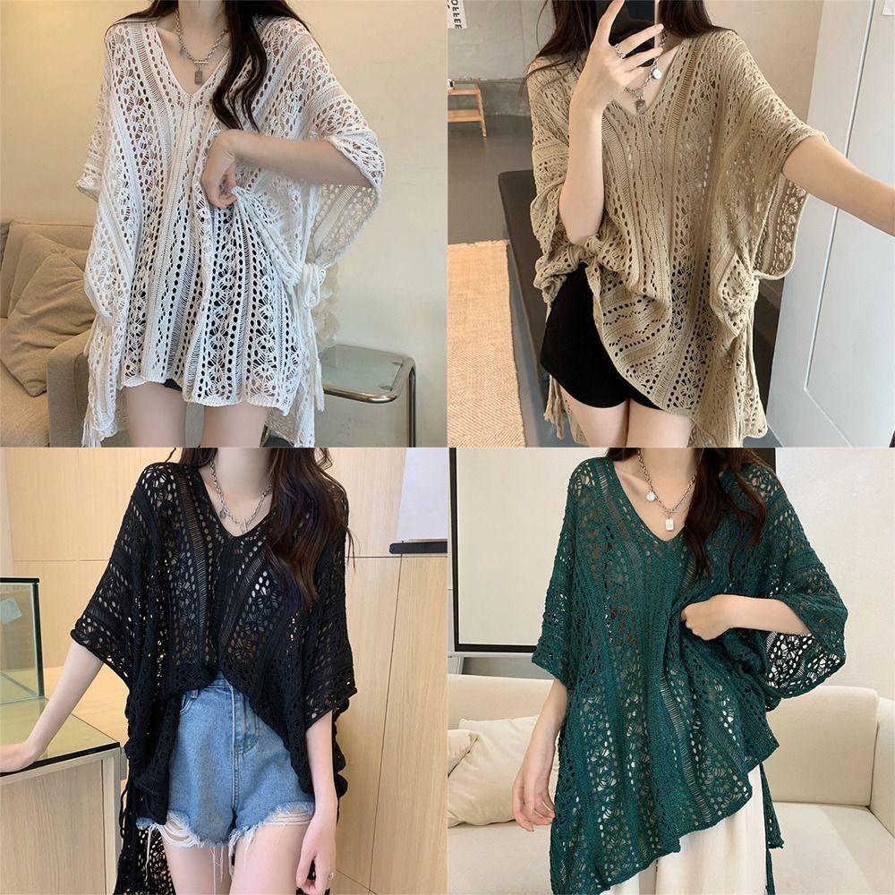 Knitted Swimsuit Cover Up Hollowed-out Swimwear Fashion Bathing Suit  Summer