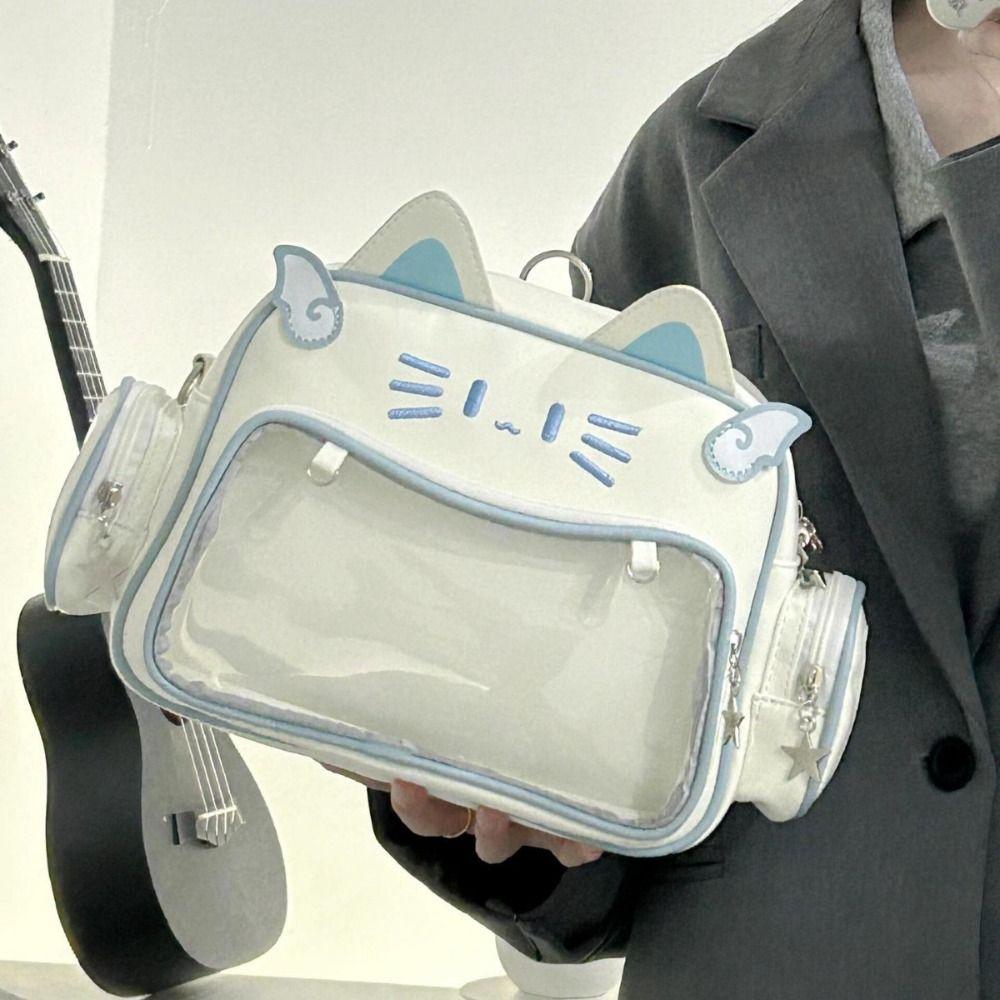 JK Kawaii Cute Cat Itabag Adge Display Y2K Shoulder Bag Underarm Bag Dolls Tote Bag Outdoor