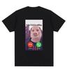 Retro-Stil Bequemer Stretchstoff Streetwear-Oberteil Cartoon-Print Rundhalsausschnitt Kurzärmelig Sommer Lockerer Schnitt Unisex-T-Shirt