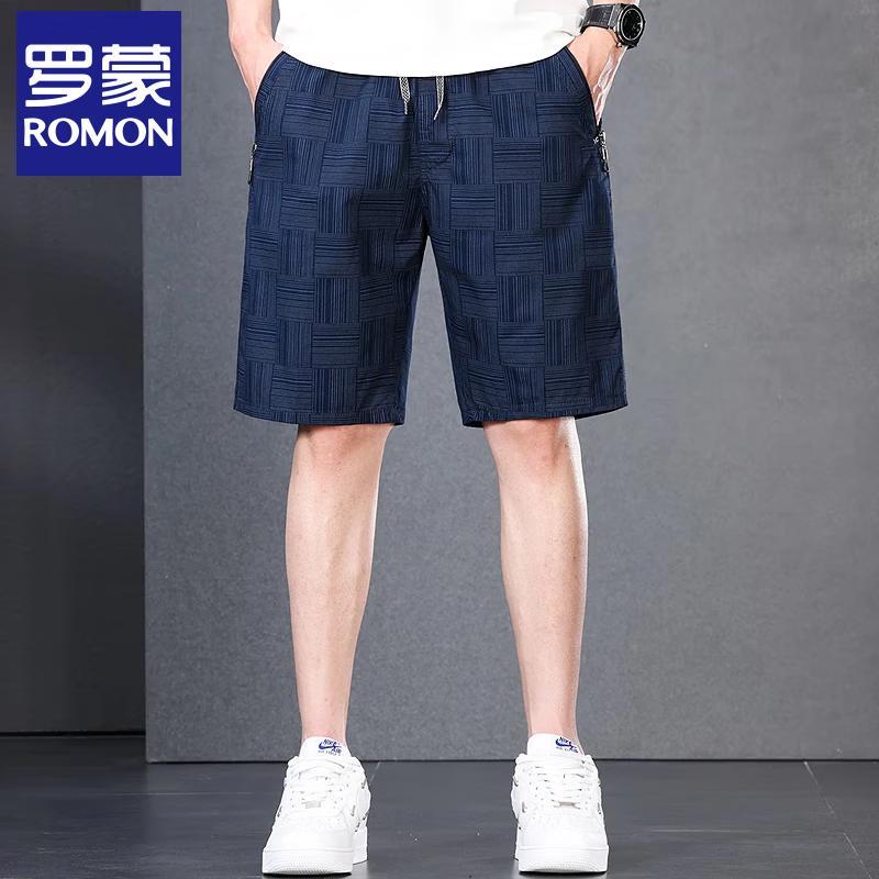 Luomeng Men's 100% Cotton Casual Shorts