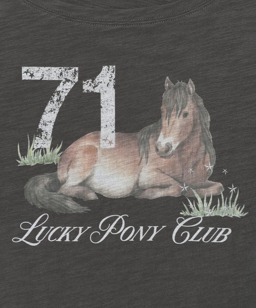 CAVISH Lucky Pony Club Ss Tee Charcoal(Cv2Gmft502A)