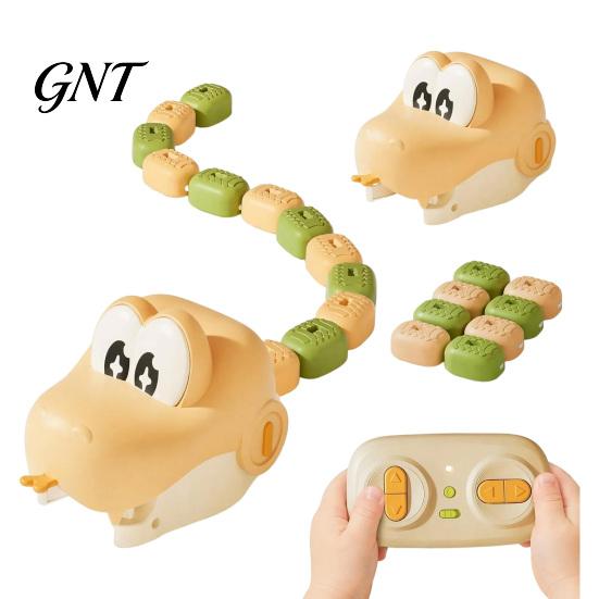 Eating Itself Snake Toy 1/2 Sets RC Electric Magnetic Toy, Remote Control Parent Child Interactive for Kids, Hands-Eye Coordination 2 Players