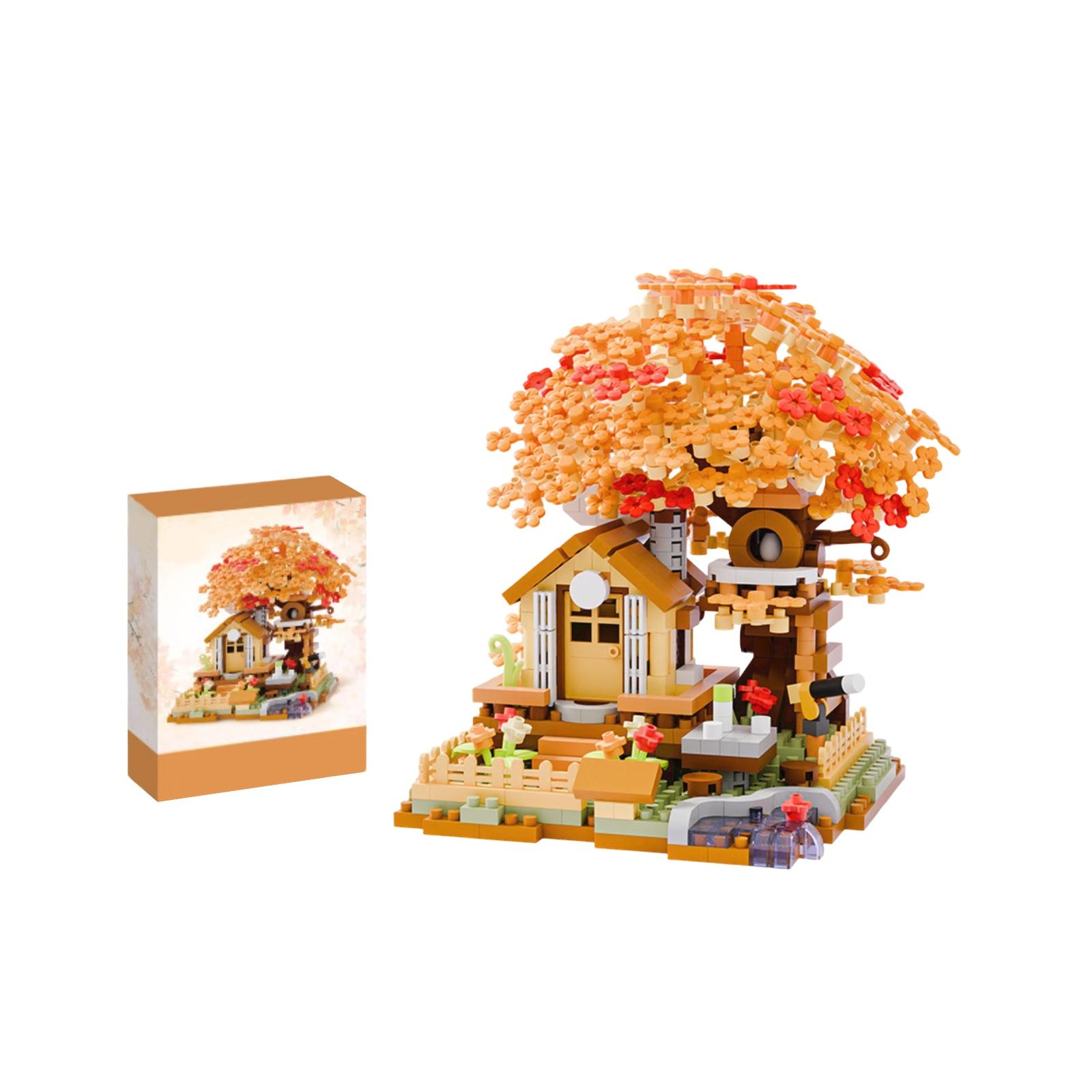 

Flower, Bonsai Tree, Building Set, Tree House Building , Creative Gift For Girls. One Size