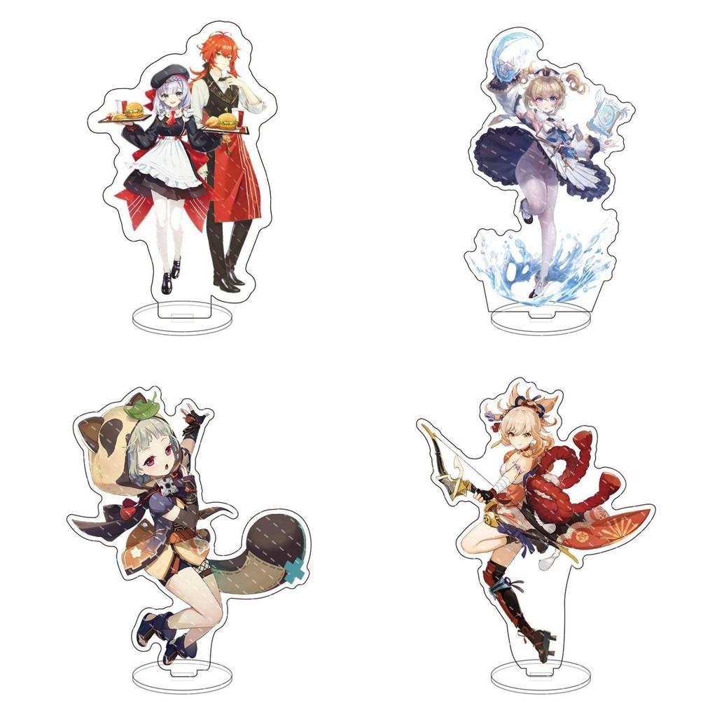Genshin Impact Acrylic Stand Desktop Decor Perfect For Home And Party Decorations Featuring Kazuha Venti Klee Hutao Ganyu Paimon