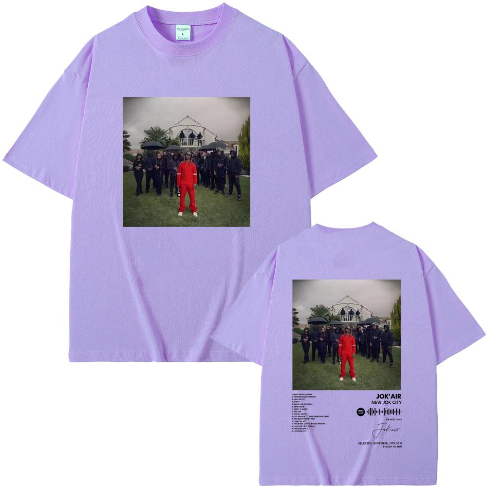 Rapper Jokair New Jok City Album Merch Tshirt Unisex Women Hip Hop Oversized T Shirt Male Fashion Hot Sale Short Sleeve Streetwear