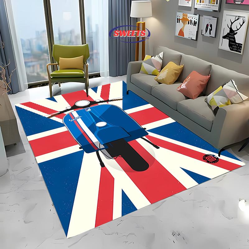 V-Vespa M0t0 Alfombra de Impresión 3D para Sala de Estar Dormitorio Pasillo Tira Larga Antideslizante Suave Alfombra de Área, Felpudo de Sofá Alfombra Decorativa para el Hogar