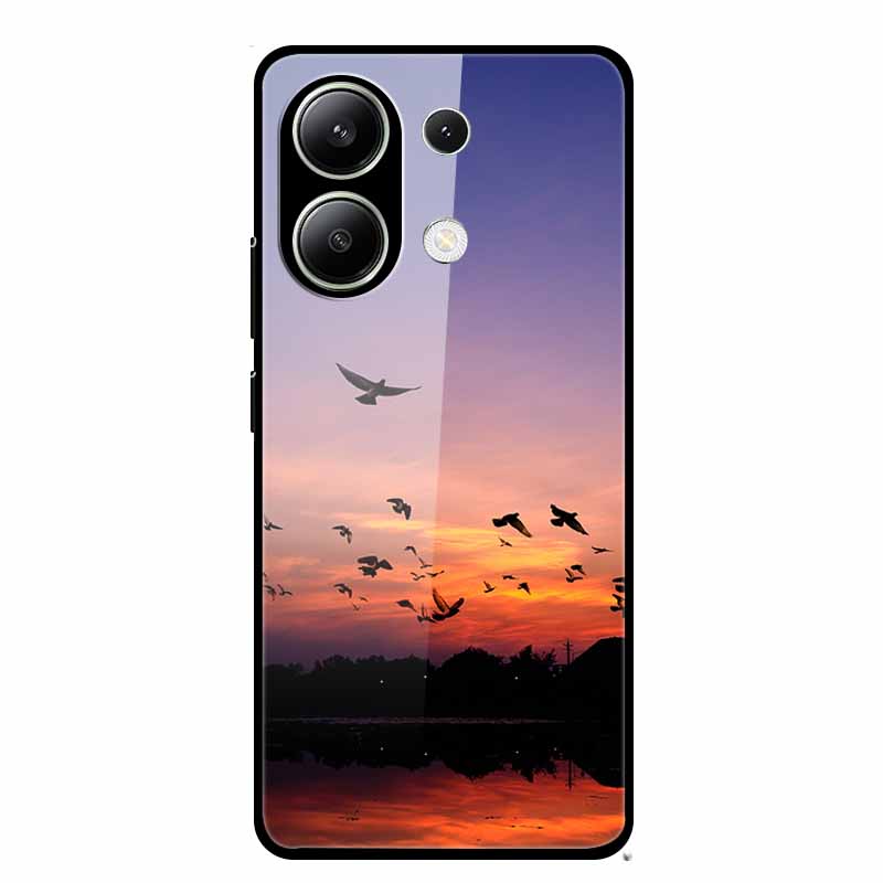For Xiaomi Redmi Note 13 Pro 4G 6.67"Tempered Glass Cases Silicone Bumper Hard Back Covers for Redmi Note13 4G 6.67" Phone Cases