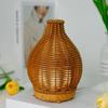Wood Grain Rattan USB Ultrasonic Aroma Diffuser & Humidifier: Silent, Large Mist Volume