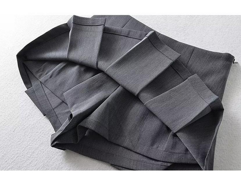 Summer American College Style High-Waist Pleated Mini Skirt - Slimming, Versatile, Sexy