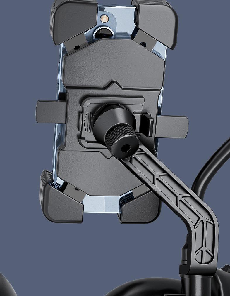 Multifunctional Mobile Phone Holder for Electric Vehicles, Motorcycles, Bicycles, and Scooters. Ideal for Navigation and Food Delivery Riders.