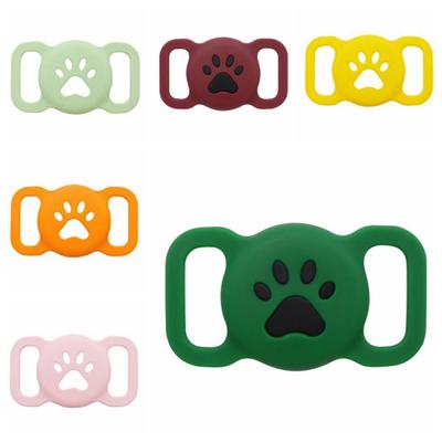 Waterproof Dog Collar Holder Solid Color Protective Cover Pet Tracker Protective Case for Airtags