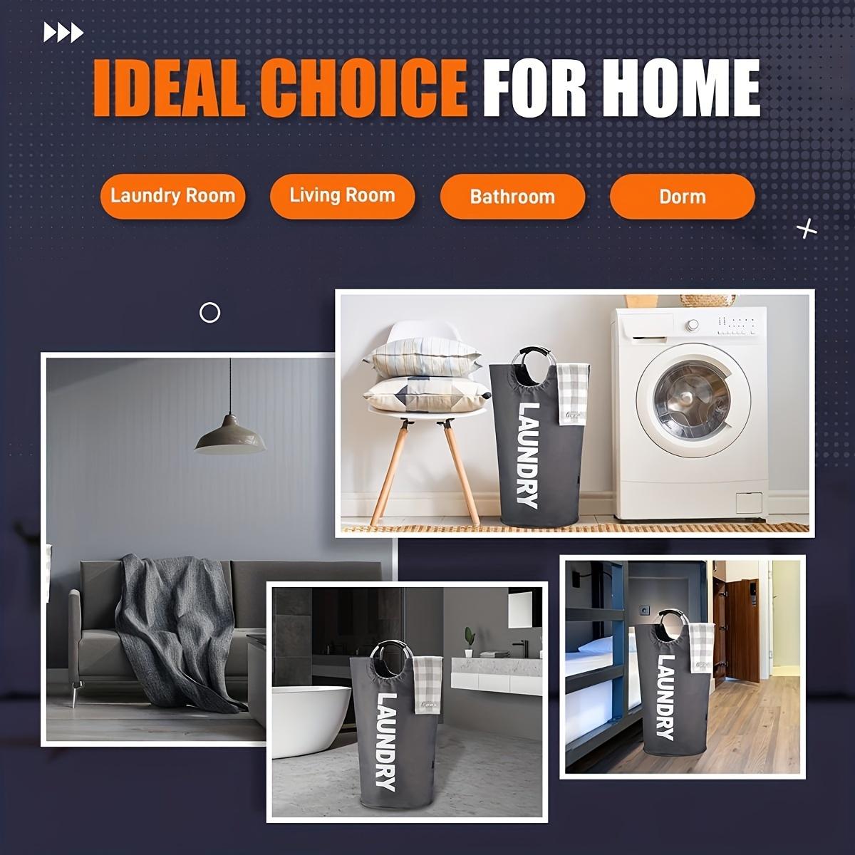 1 шт. Стильная водонепроницаемая корзина для белья с мягкими ручками — складной — фото 6