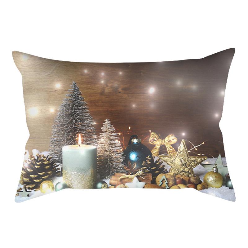 New Christmas Waist Pillowcase, Christmas Home Sofa Headboard Cover