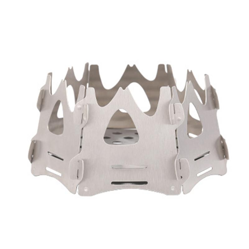 

Стойка для походной печи на открытом воздухе, переносная рама для спиртовой печи из нержавеющей стали, ветрозащитное покрытие для пикника, барбекю, костра, подставки для сжигания, ветрозащитный экран 152X78mm