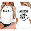 Alex G Funny Print T-shirt Fashion Style Gothic Casual Top Loose Short Sleeve Crew-neck Shirt