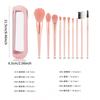 10 Pink Makeup Brushes with Cover Brushes Portable Soft Foundation Brushes Loose Powder Brushes Eyeshadow Brushes Makeup Tools