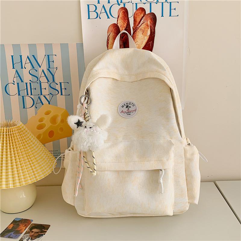 Schoolbag new large-capacity schoolbag female high school students simple and versatile campus backpack niche high-value travel backpack