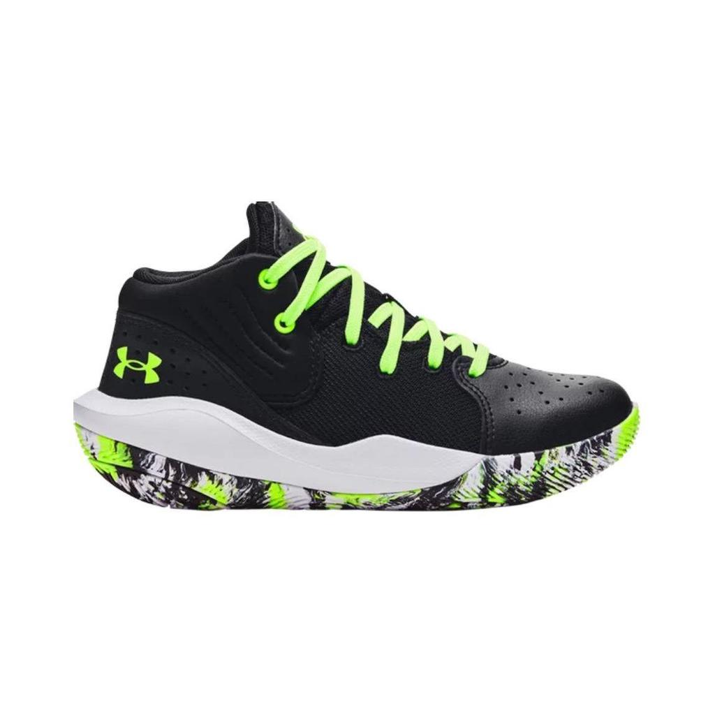 Under Armour Preschool Jet 21 Black White Lime 3024795-007