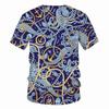 Crystal Necklace Pattern T-shirt Leopard Jewelry 3D Printing T Shirt Round Neck Short Sleeves Summer For Men Street Fashion Tee