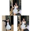 White Strap Dress Summer Knit Fabric Sleeveless Waist Short Skirt For Women