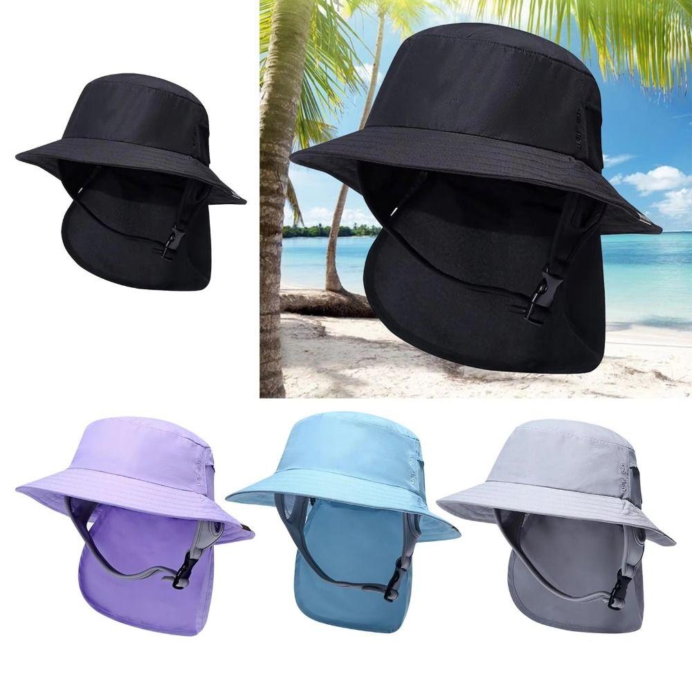 Breathable Surfing Backet Hat Wide-brimmed Fisherman Cap Summer Beach Ladies Sun Hat  Water Sport