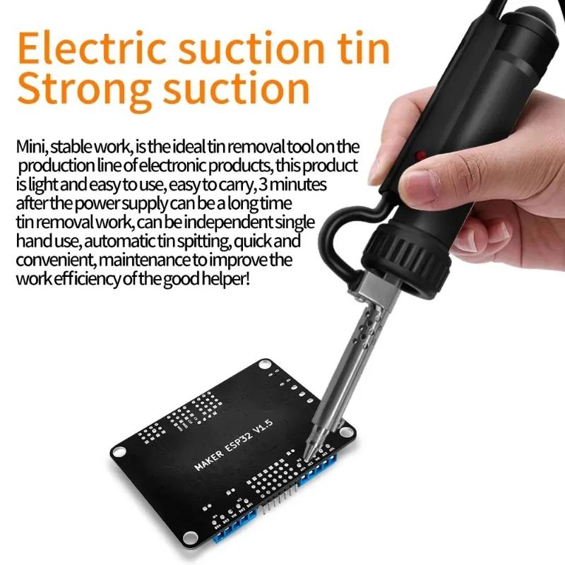 Handheld strong electric tin suction device, electric tin removal tool,high temperature resistant vacuum rubber tin suction pump