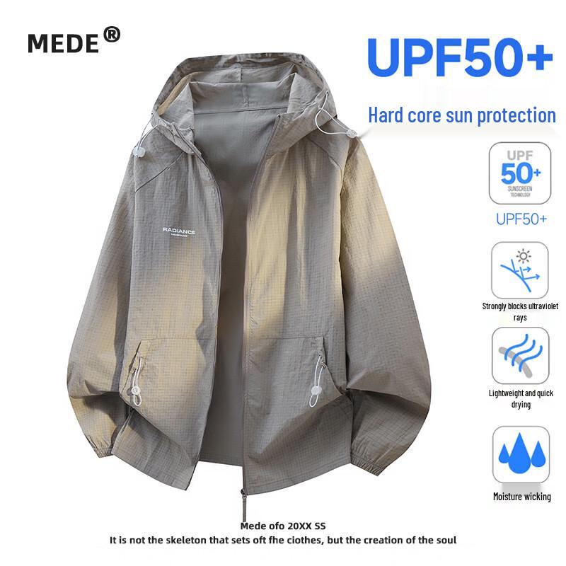 MEDEU Men's UPF50 Sun Protection Ice Silk Jacket
