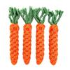 Braided Carrot Dog Toy Safe Cotton Rope Dog Chew Toy Teeth Cleaning Toy for Puppy Teething Interactive Fetch Play