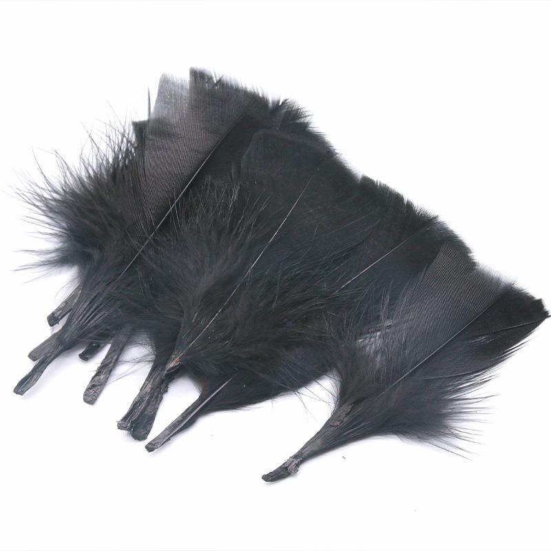 50Pcs Big Head Boy Flat Turkey Feather Color Diy Feather Jewelry Handicraft Accessories Clothing Accessories