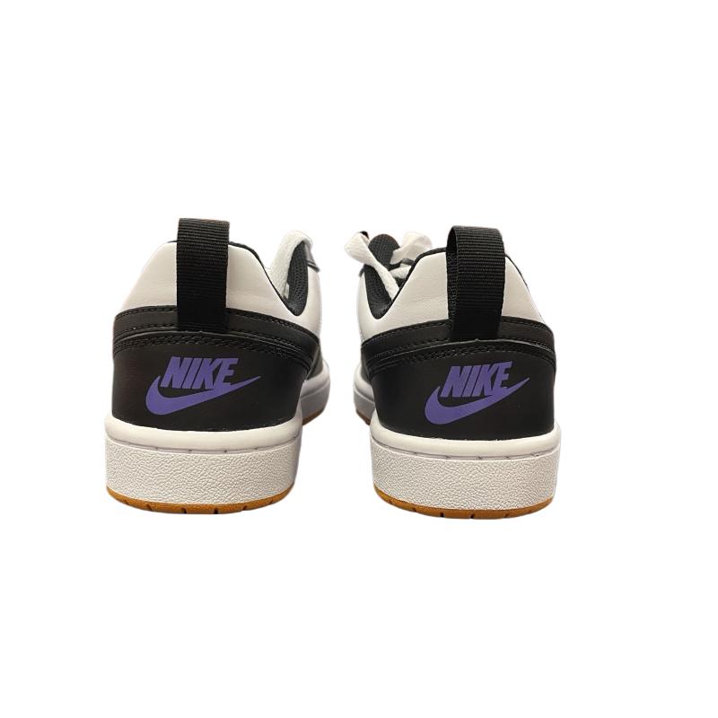 Nike Court Borough Low 2 Comfortable Soft Non-Slip Durable Low-Top Kids Skate Shoes Men sneaker White Black IF0846-101