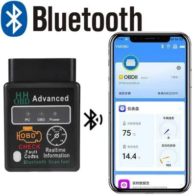 Escáner OBD2 para automóvil compatible con Bluetooth Elm327 V1.5 Lector de códigos OBDII Herramienta de diagnóstico Escáner de diagnóstico para Android IOS Windows