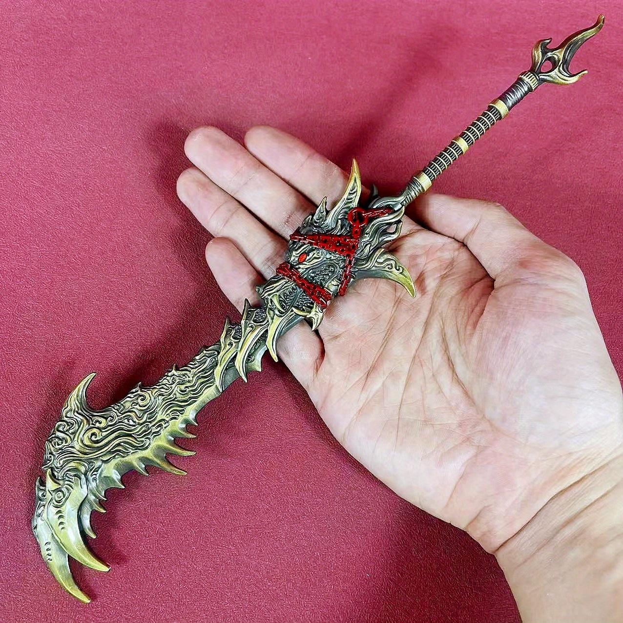 11,6-дюймовая металлическая катана Naraka Bladepoint в натуральную величину, японская катана, дамасский меч, меч из аниме, оригинальная самурайская сабля, игрушка в подарок