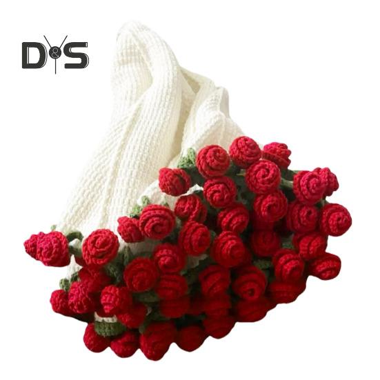 

Вязаный крючком цветочный плед ручной работы букет роз плед ландышей вязаный крючком плед для дивана-кровати дивана домашний декор красный