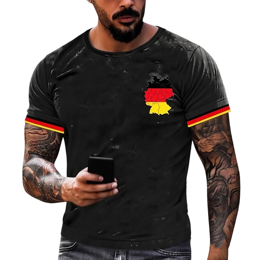 Men's Printed T-Shirt Men's Loose Casual Short Sleeve Top