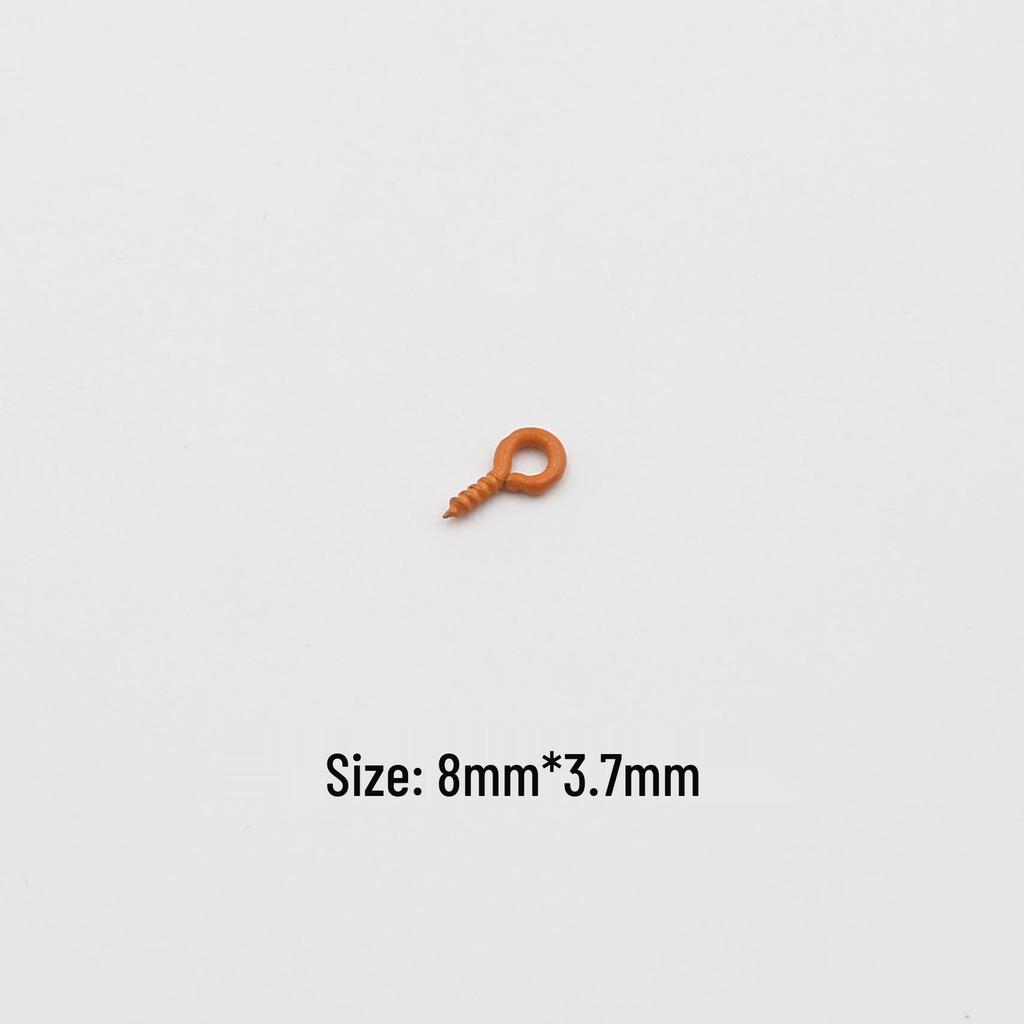 DIY Colored Ram Horn Hook Jewelry: Pearl Screw Nails & Threaded 9-Shaped Pendant Accessories