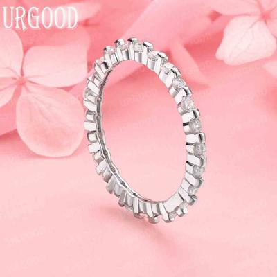 925 Sterling Silver Fashion AAA Zircon Ring Wedding Jewelry