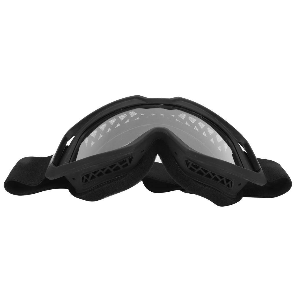 Windproof Goggles Eye Protection Adjustable Strap for Outdoor Cycling Welding MountaineeringBlack Frame Transparent Lens