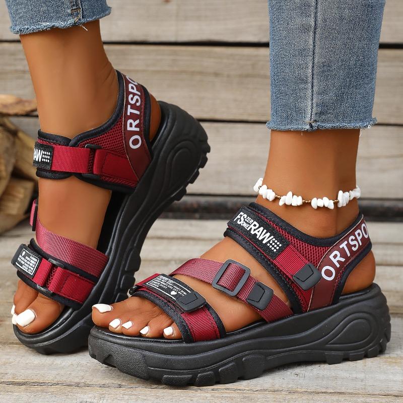 Fashion 2025 Summer New Women's Sports Sandals Multifunctional 6CM Thick Bottom Trend Sandals Fashion Comfortable Beach Women's Shoes