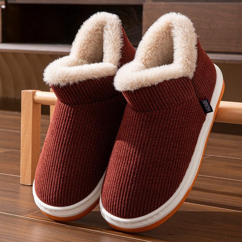 

Cotton Shoes Home Warmth Thickened Bag-heeled Cotton Shoes Indoor Non-slip Couple Cotton Slippers Dormitory Shoes 36-37
