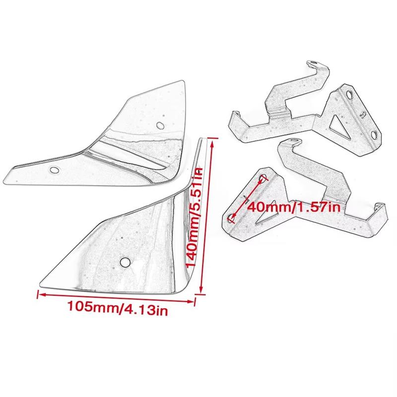 A51K-Motorcycle Side Windshield For Honda CRF1100L  Twin Adventure Sports - Motorcycle Wind Deflector