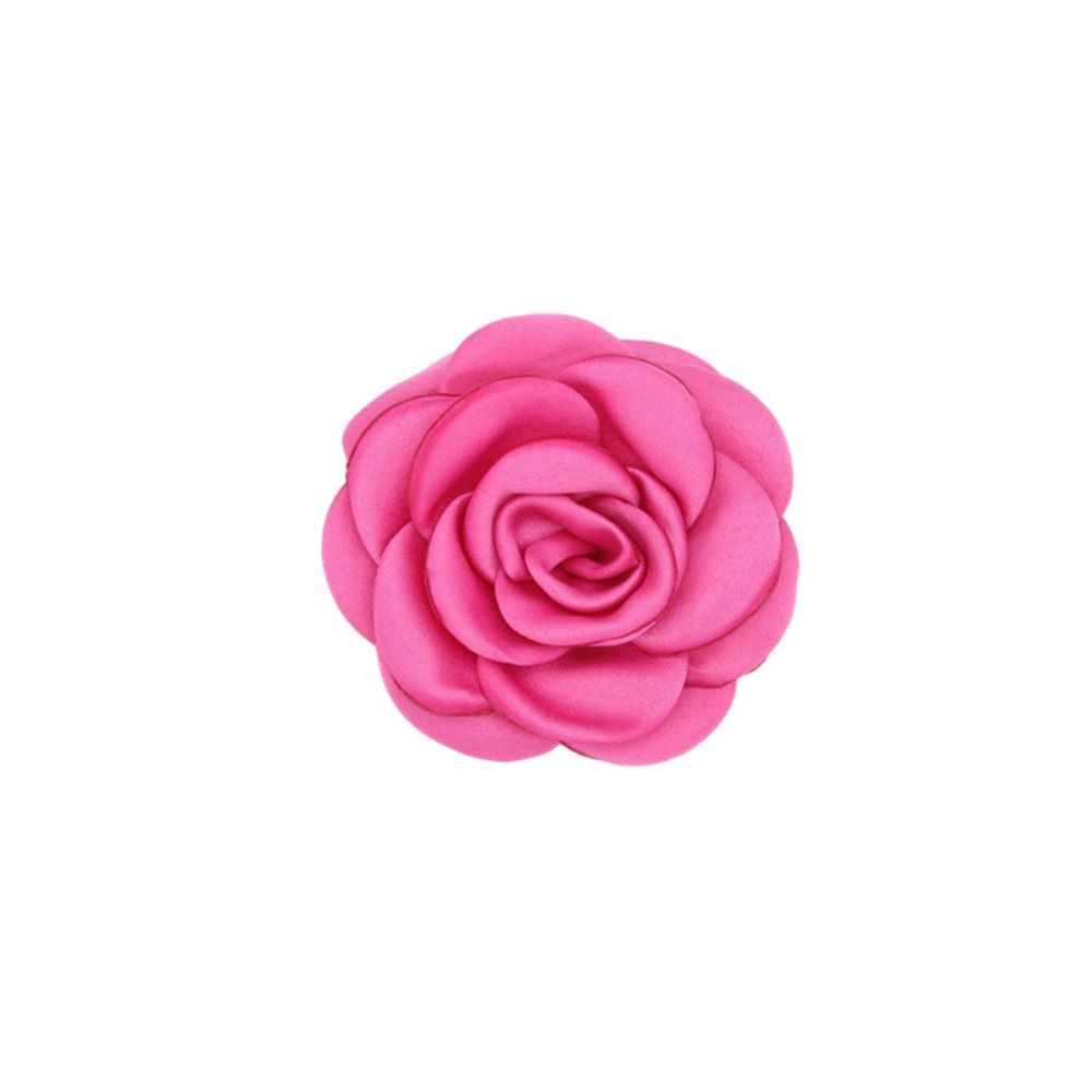 Satin Rose Fabric Artificial Flower Camellia Flower Silk Dress Decoration Headwear Handmade Hair Accessory