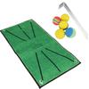 Golf Practice Mat with Balls, Soft Material, Durable, and Suitable for Swinging (Light Green)